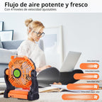 TDLOL Ventilador portátil a batería recargable, ventilador de campi...