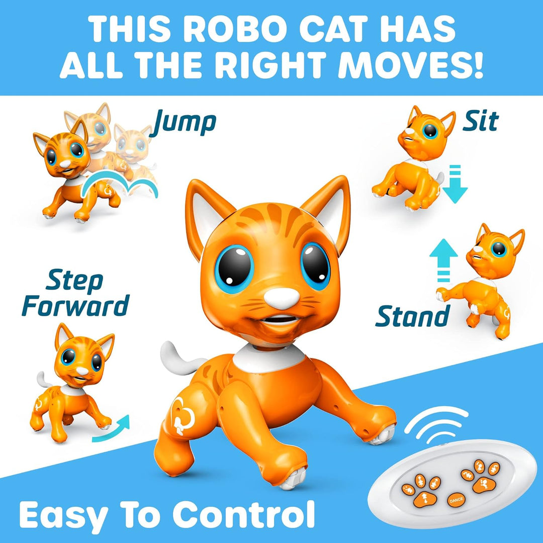 Power Your Fun, Robo Pets - Juguete de gato para niñas y niños, rob...