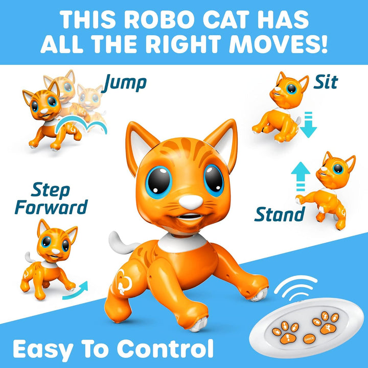 Power Your Fun, Robo Pets - Juguete de gato para niñas y niños, rob...