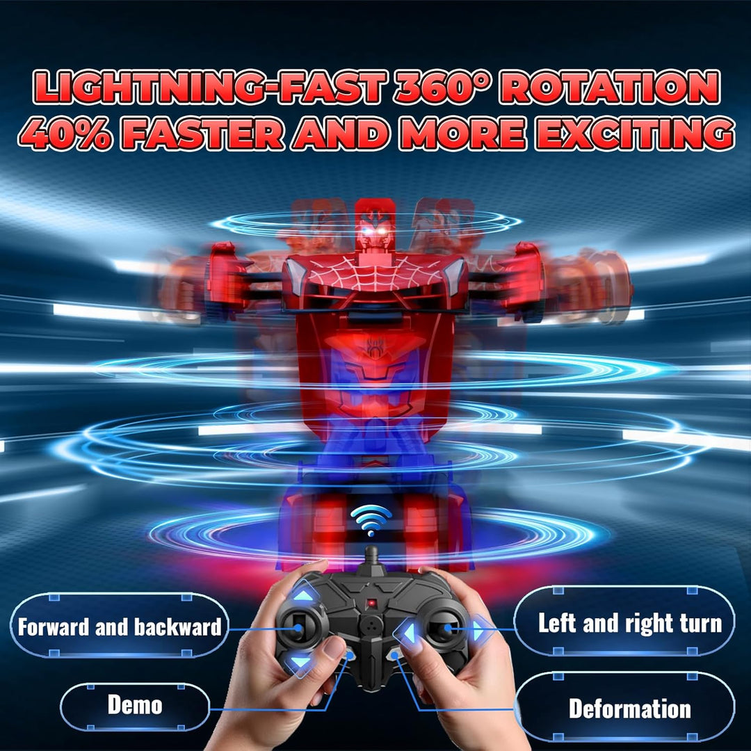 Spider Transform RC Cars Juguetes con luces de ojos y