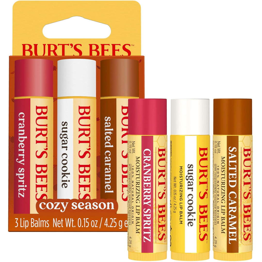 Burt's Bees Relleno para calcetines, Set de bálsamo labial Cozy...