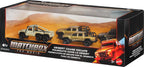 Matchbox - Autos de juguete Desert Chase Escape, paquete de 4 SUV fundidos a escala 1:64 de la película, incluye Toyota 4Runner con decoración exclusiva, juego coleccionable