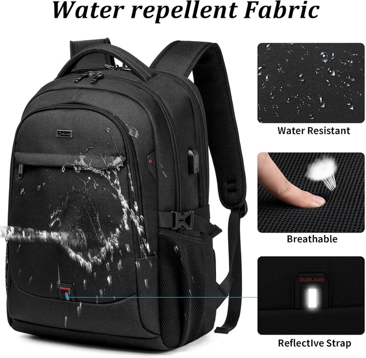 DUSLANG Mochila para laptop de 17 pulgadas para viajes con mochila...