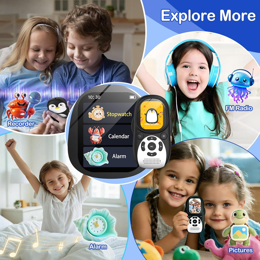 ODEJOI Reproductor MP3 de pingüino lindo de 64 GB con Bluetooth 5.3...