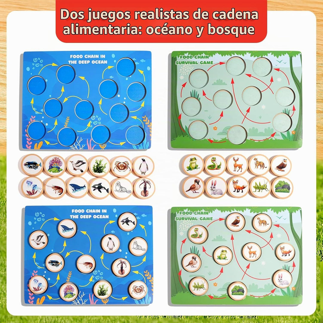 INIFEIDALA Juego de juguetes educativos de madera Montessori para p...