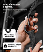 DMoose Fitness Correas colgantes para abdominales para barra de dominadas y entrenamiento de fuerza central, correas de ejercicio acolchadas suaves para swing de abdominales y elevaciones de piernas