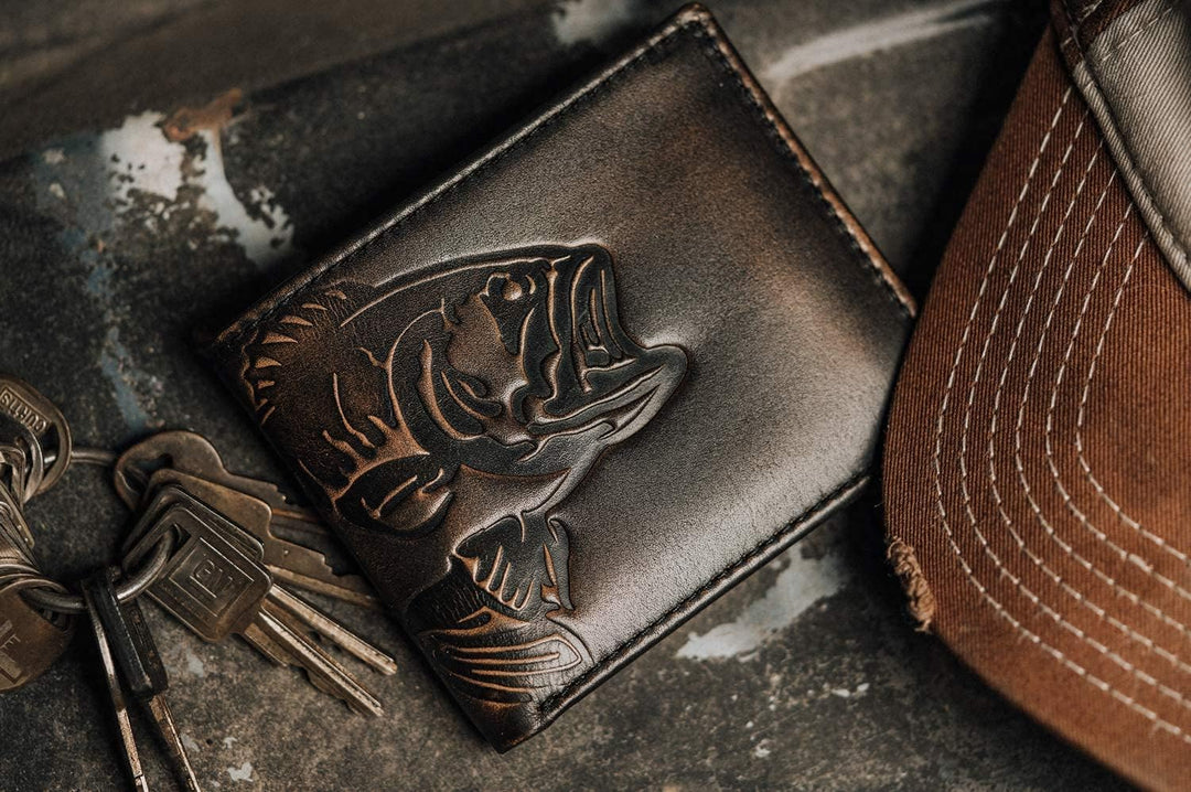 House of Jack Co. Bass Fish - Cartera plegable de doble identificac...