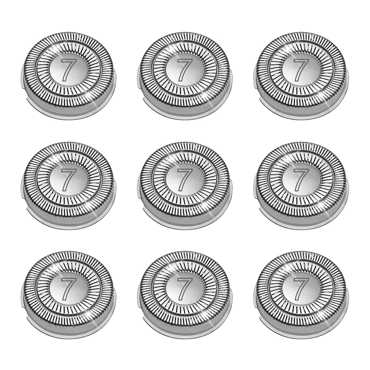 Paquete de 9 cabezales de repuesto SH70\/71 compatibles con Philips...