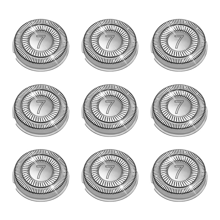 Paquete de 9 cabezales de repuesto SH70\/71 compatibles con Philips...