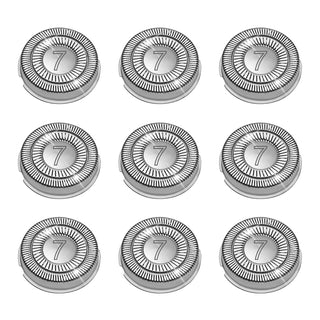 Paquete de 9 cabezales de repuesto SH70\/71 compatibles con Philips...