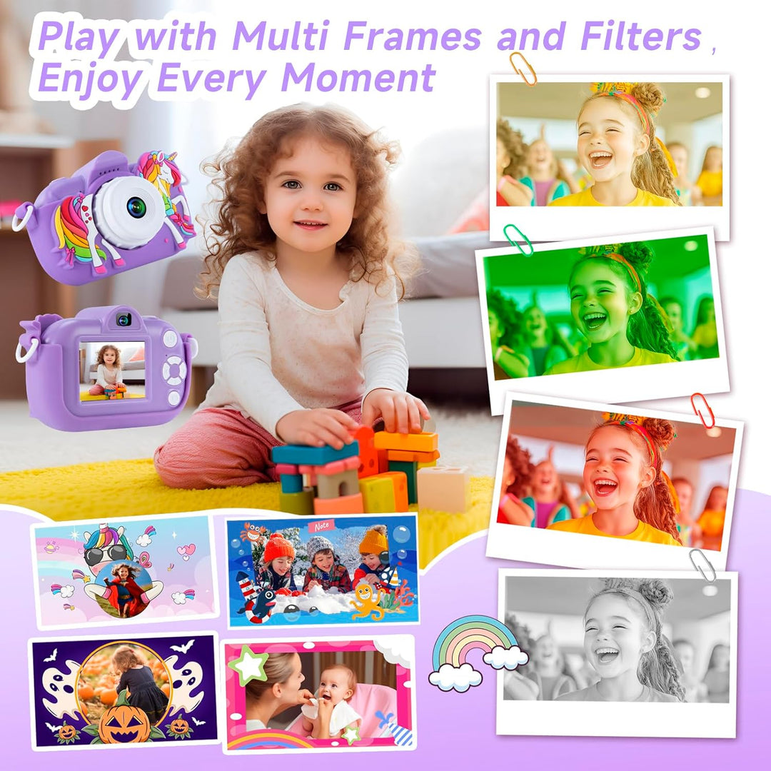 Cámara Digital para Niñas de 3-12 Años, Cámara para Niños Pequeños...