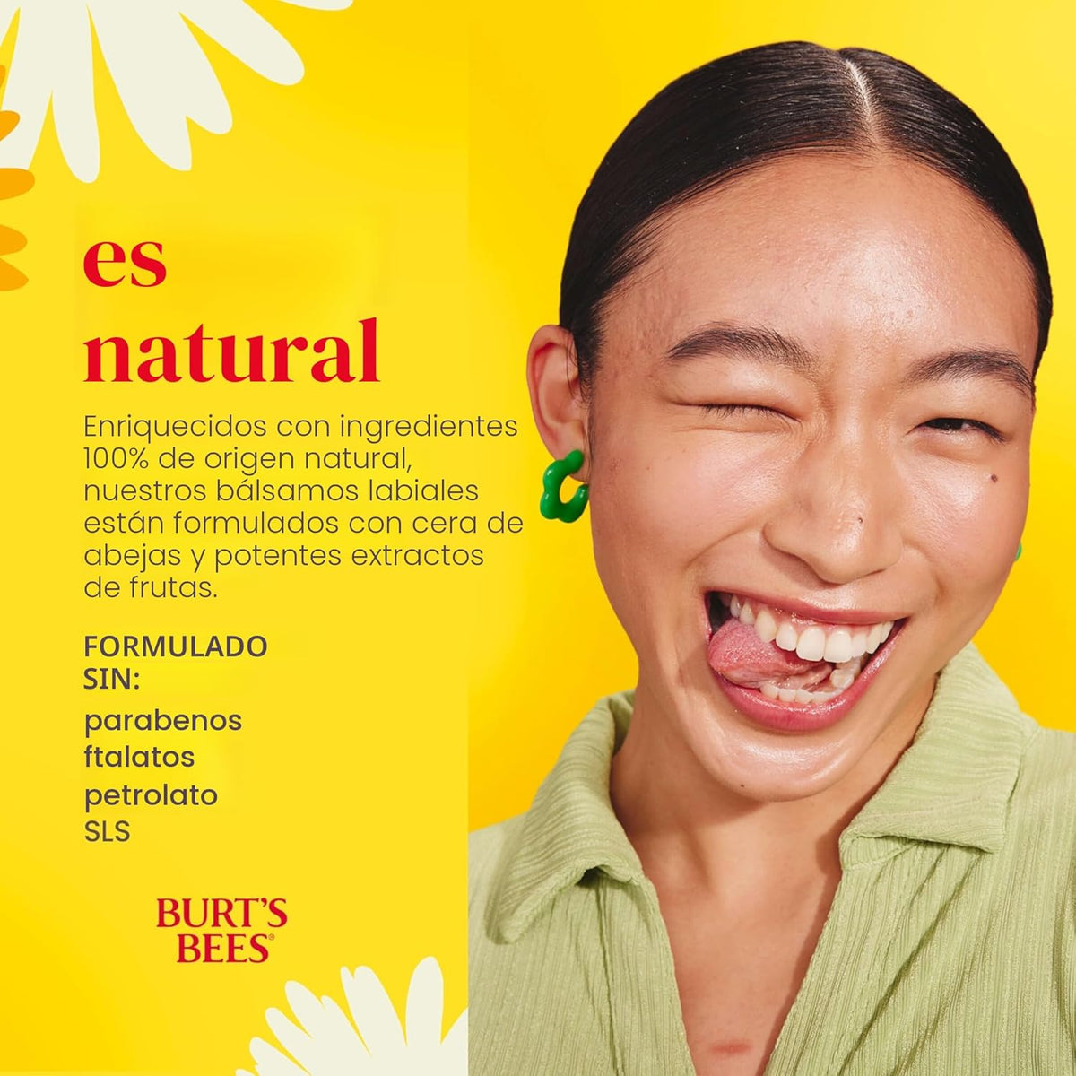 Burt's Bees - Bálsamo labial, protector labial hidratante para...