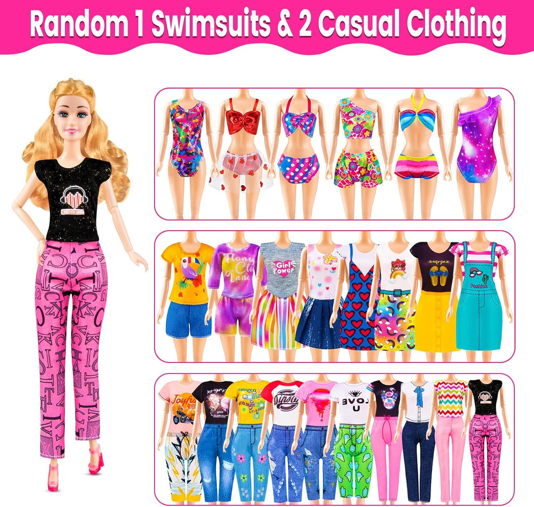 Juego de 76 piezas de muñeca y automóvil convertible, incluye muñec...