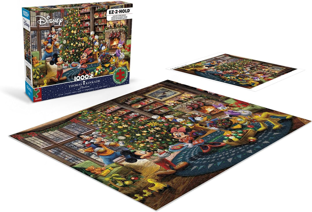 Ceaco - Thomas Kinkade - Mickey Minnie adornando el árbol