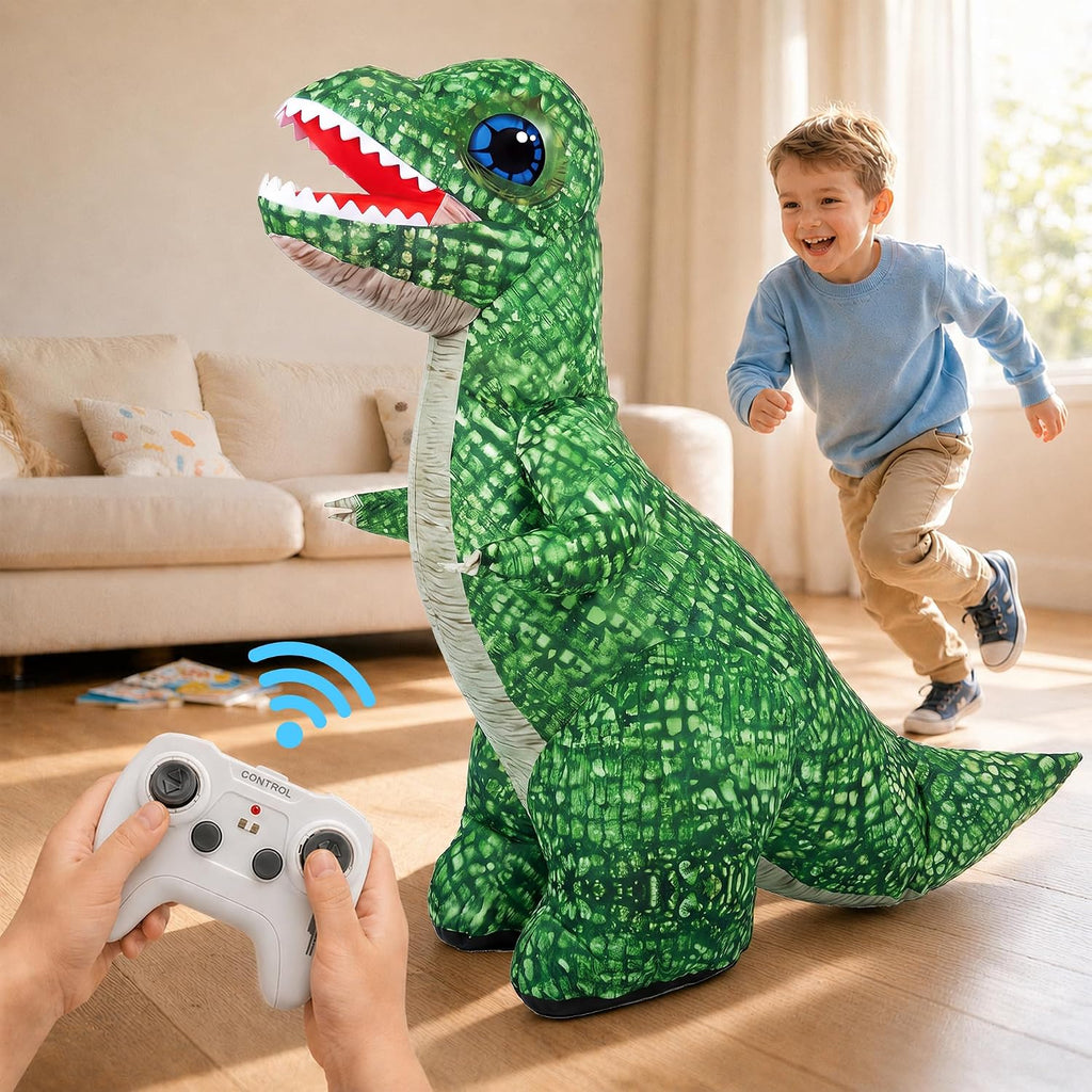 Juguetes inflables de dinosaurio a control remoto, T-Rex con control