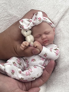 MYREBABY Muñeca Bebé Reborn de 7 Pulgadas, Muñeca de Silicona Niña...