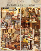 CUTEBEE - Kit de rincón de libros en miniatura para casa, cafetería, casa