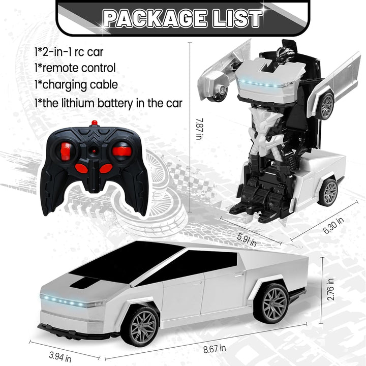 SANGQAOFU Coche de Control Remoto Juguetes Coches Transformadores I...