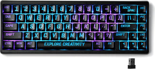 x XVX M67 Teclado inalámbrico 60% por ciento, teclado topográfico Q...