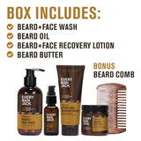 Every Man Jack Beard Essentials Set de regalo para hombres, rutina...
