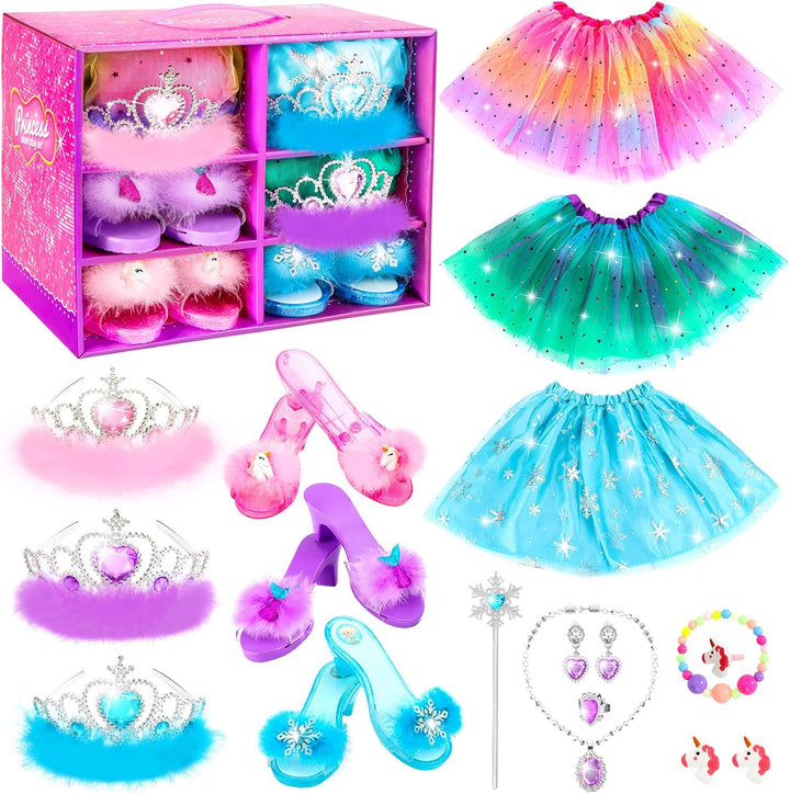 Juego de zapatos de vestir de princesa juguetes de vestir