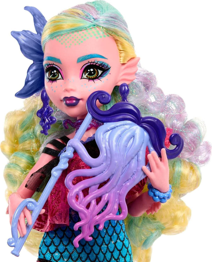 Monster High Muñeca Monster Ball, Lagoona Blue en vestido de fiesta...