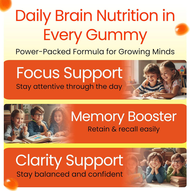 Real Focus Omega 3 para niños, suplemento de enfoque para niños, at...