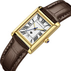 PIERRE RICHARDSON PR1092 Reloj para Mujer - Correa de Cuero, Movimiento de Cuarzo Japonés, Resistente al Agua 5ATM, Cristal de Zafiro Resistente a Arañazos