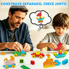 Bloques de construcción para niños de 3 a 8 años | Juguete con 4 camiones | Set educativo STEM para niños y niñas | Creaciones infinitas | Regalo de cumpleaños de Navidad (transporte militar)