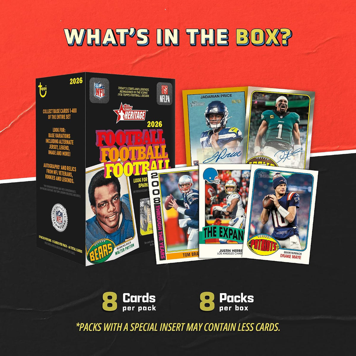 Topps Heritage Football 2026 - Sellado de fábrica, caja de valor