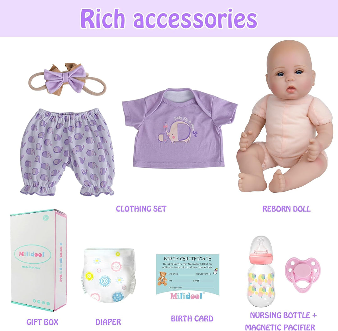 Milidool Muñecas bebé realistas renacidas - Muñeca de bebé recién n...