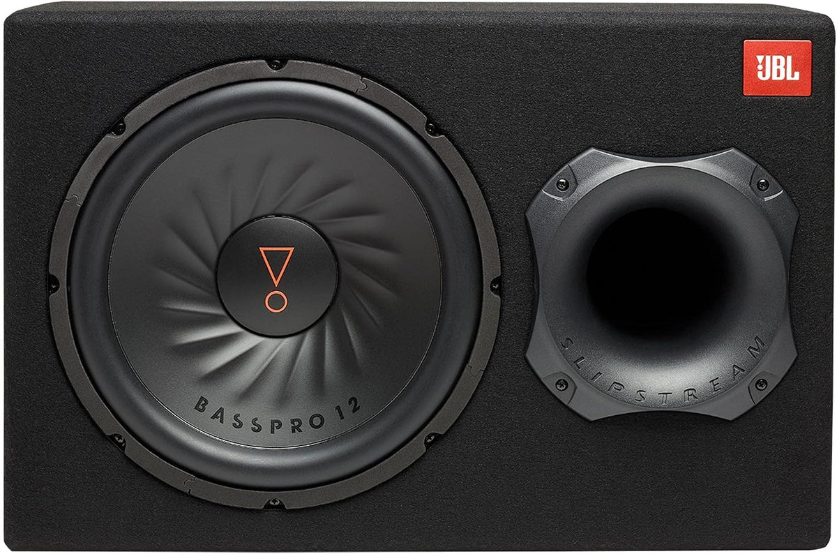 JBL SUBBP12AM - Subwoofer amplificado de 12" de 12" con control de subnivel, negro