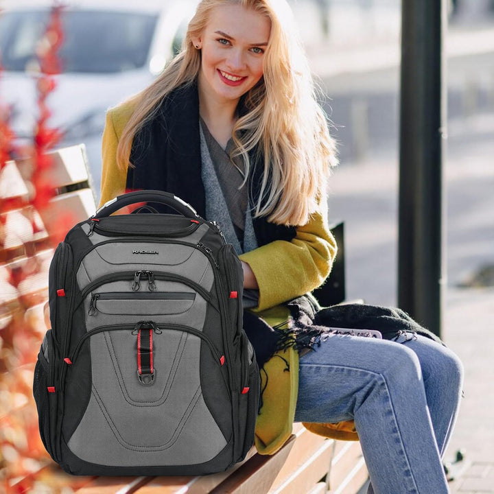 KROSER Mochila para laptop de viaje resistente al agua Mochila de d...