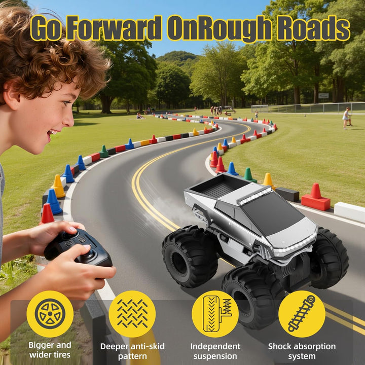 Coche de control remoto, 1:18 coches RC anfibios, camioneta todoter...