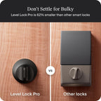 Level Lock Pro - Cerradura inteligente más pequeña y innovadora del mundo, Negro mate