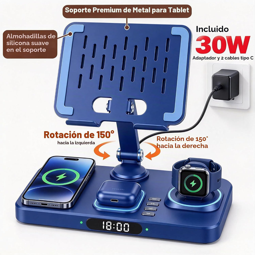 Estación de carga inalámbrica para dispositivos Apple, solo para carga de