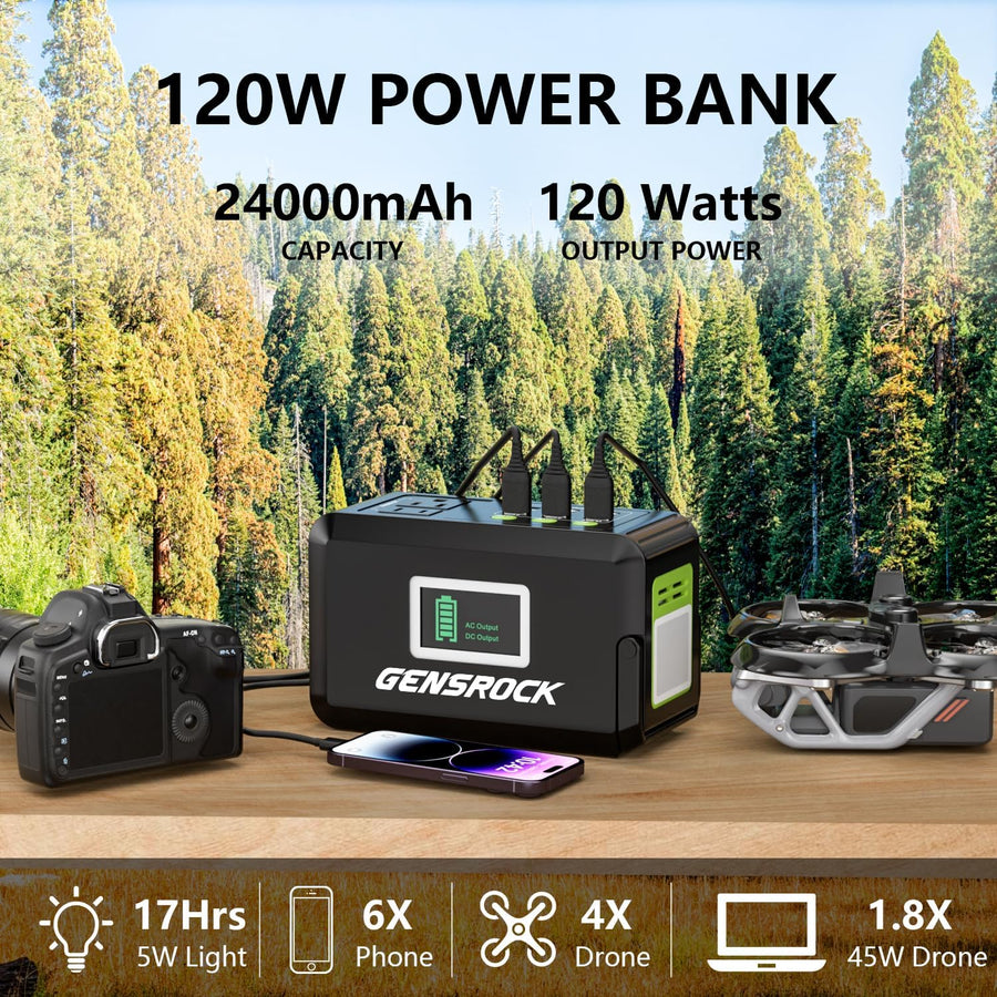 GENSROCK - Batería portátil de 24,000 mAh, cargador portátil para l...