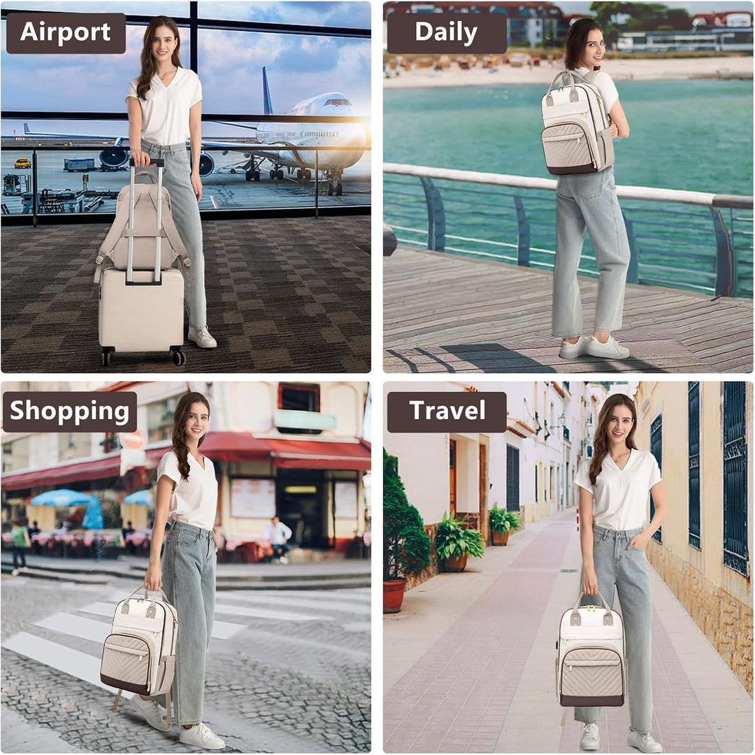 Mochila para laptop para mujer, bolsa de trabajo, mochila de viaje...