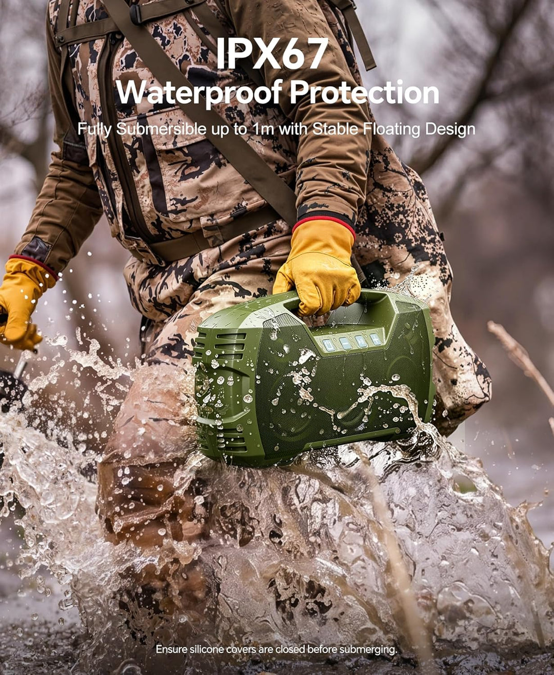 Altavoz Bluetooth para exteriores resistente al agua IPX7, inalámbr...