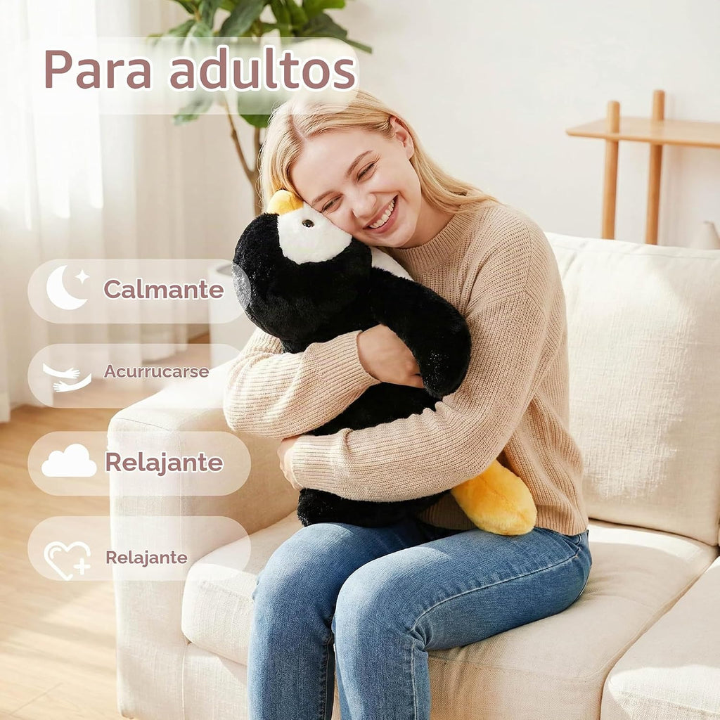 Niuniu Daddy - Animales de peluche con peso, 20 en 3.3 libras, pingüino calmante