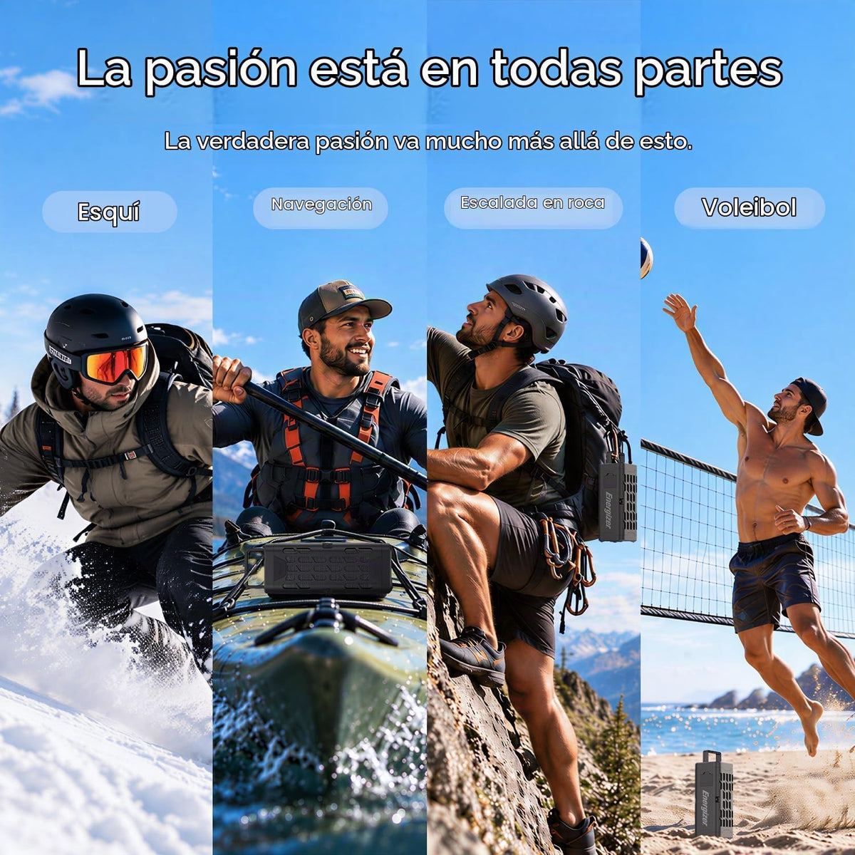 Energizer Altavoz Bluetooth portátil, magnético rugoso, impermeable