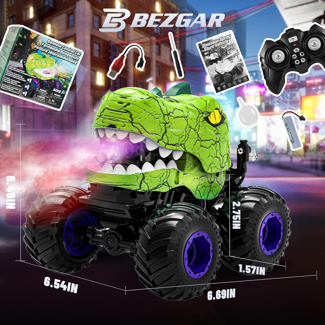BEZGAR Monster Truck Toys - Camión monstruo de control remoto con r...