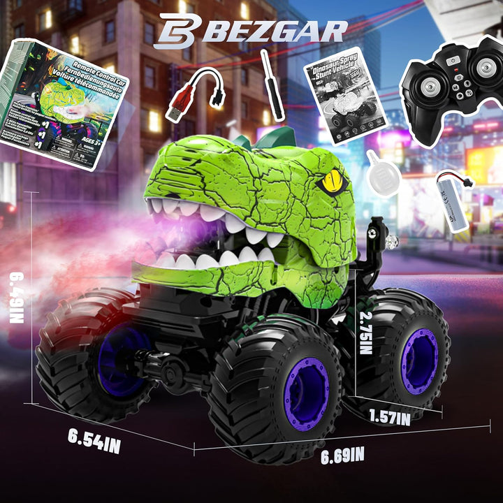 BEZGAR Monster Truck Toys - Camión monstruo de control remoto con r...