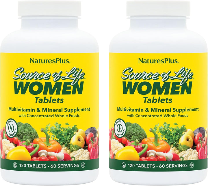 NaturesPlus Source of Life Women - 120 tabletas, paquete de 2 - Sup...
