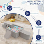 Juguetes de escalada para niños pequeños con hoyo de pelotas, 7 piezas de bloques de escalada de espuma para bebés con piscina de bolas, juego suave de actividades de escalada para niños