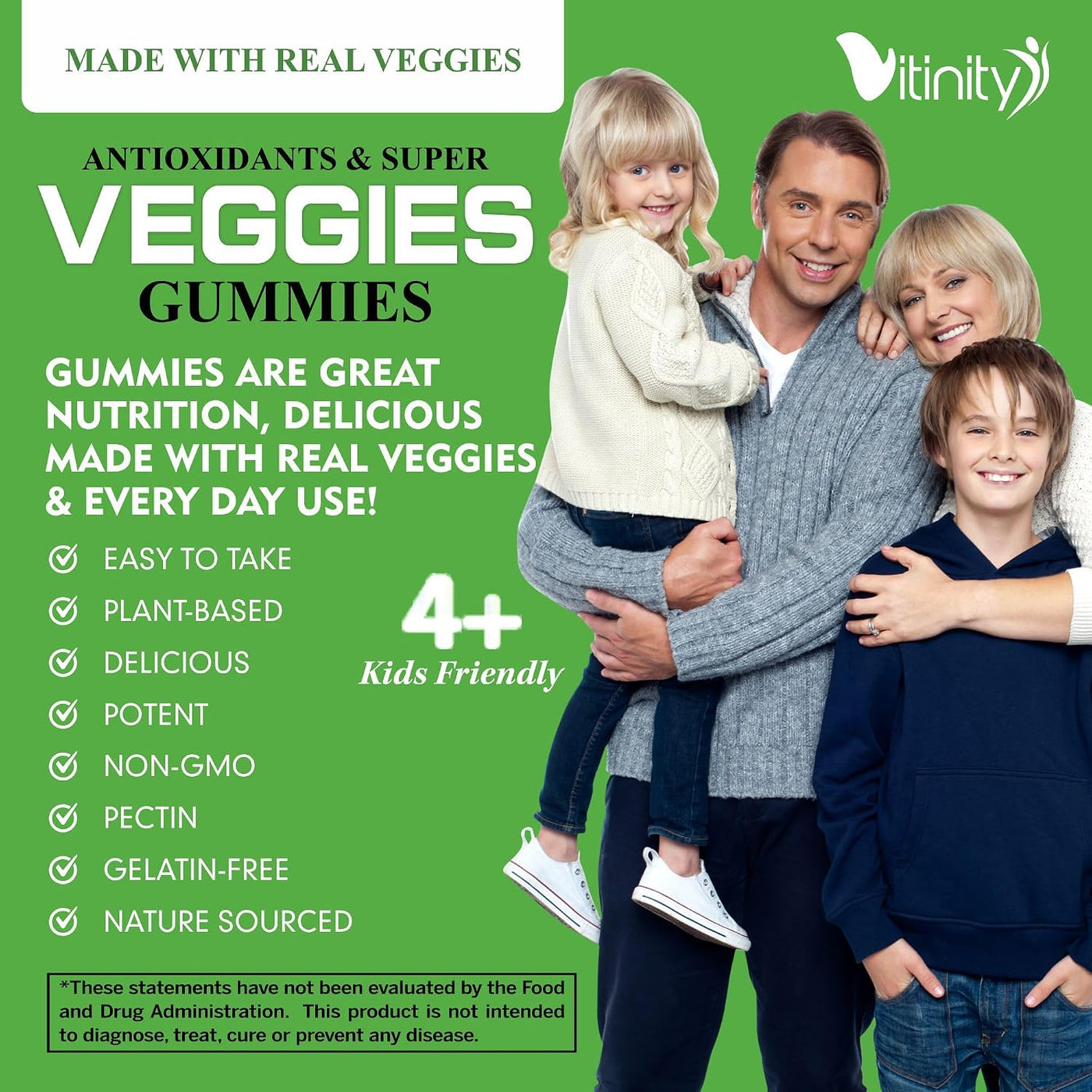 VITINITY Super Greens - Gomitas multivitamínicas | Hechas con 30 su...