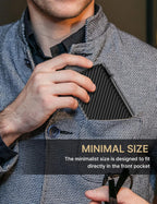 Cartera Typecase para Hombres, Negro fibra de carbono