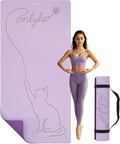 Tapete de yoga extra grande de 0.394 in de grosor, ancho y largo, antideslizante, resistente a desgarros, para entrenamientos en interiores, hogar, pilates y gimnasio, adecuado para hombres y mujeres