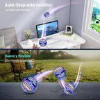 Bola de orbe voladora (azul, 2026 actualizada) con luces deslumbrantes, spinner mágico flotante, dron boomerang genial, globo cósmico flotante, juguetes para niños, regalos para niños y niñas