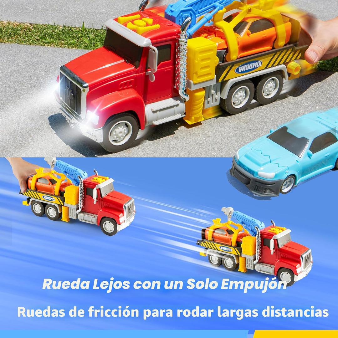 JOVA Vroomix - Camión de remolque para niños de 3, 4, 5, 6, 7 años,...
